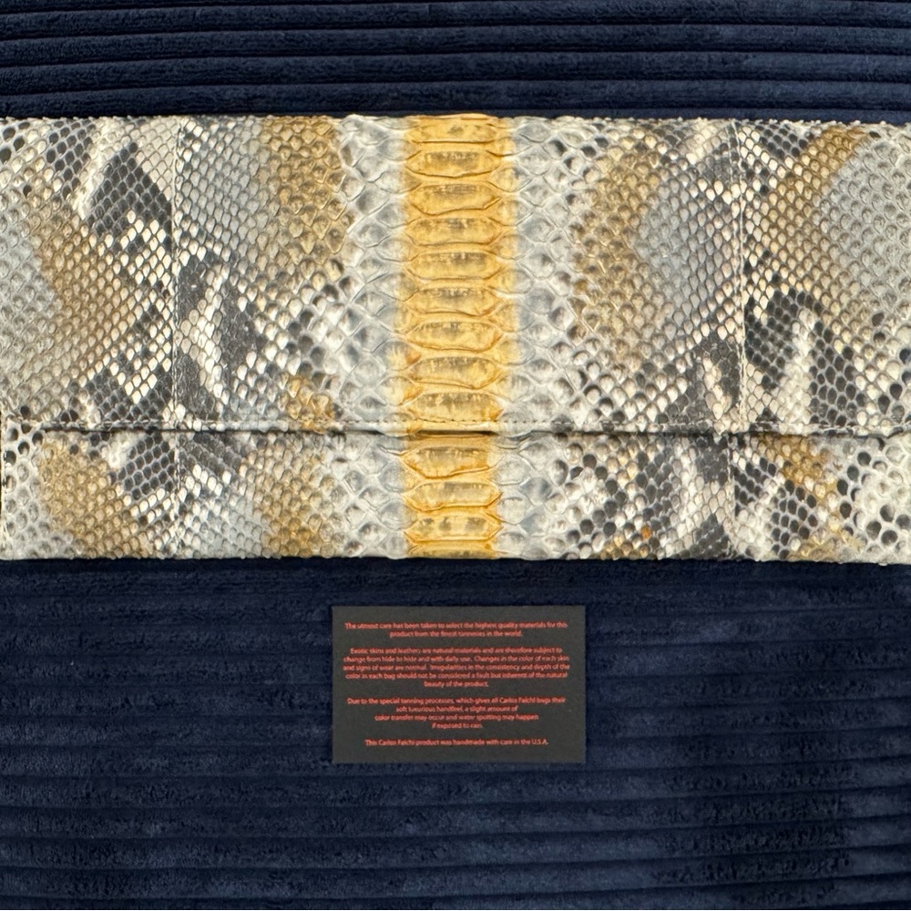 Carlos Falchi Python Clutch Bag - image 6